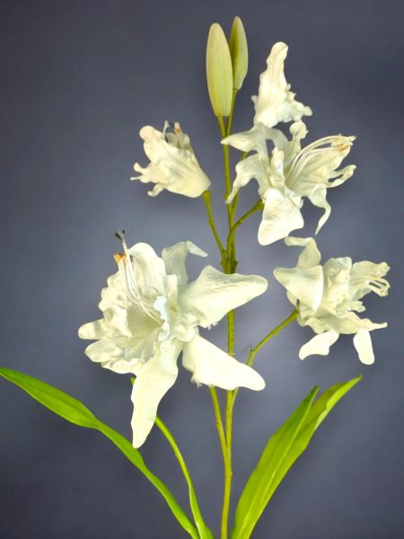 Beyaz Lilyum Yapay Çiçek (110 cm)