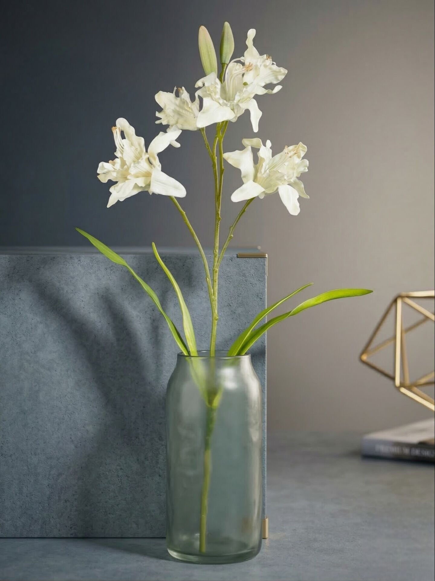 Beyaz Lilyum Yapay Çiçek (110 cm)