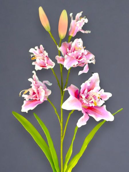 Pembe Lilyum Yapay Çiçek (110 cm)