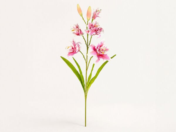 Yapay Lilyum Zambak Dalı 110 cm Pembe