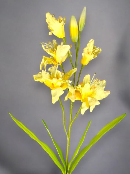Sarı Lilyum Yapay Çiçek (110 cm)
