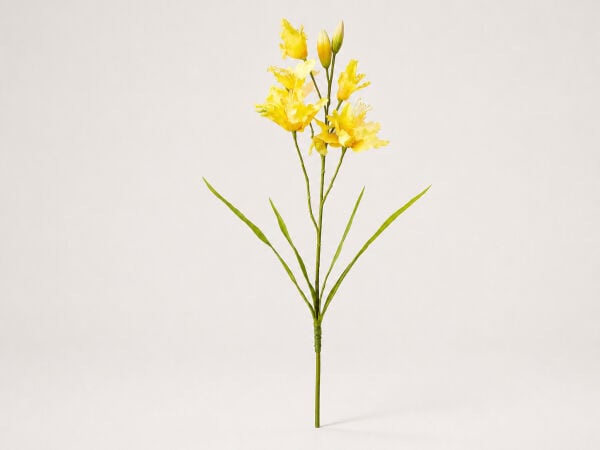 Yapay Lilyum Zambak Dalı Sarı 110 cm