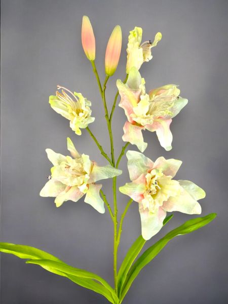 Somon Rengi Lilyum Yapay Çiçek (110 cm)