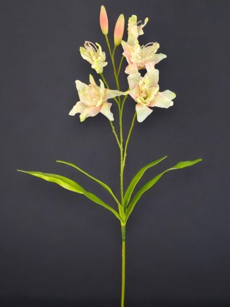 Somon Rengi Lilyum Yapay Çiçek (110 cm)