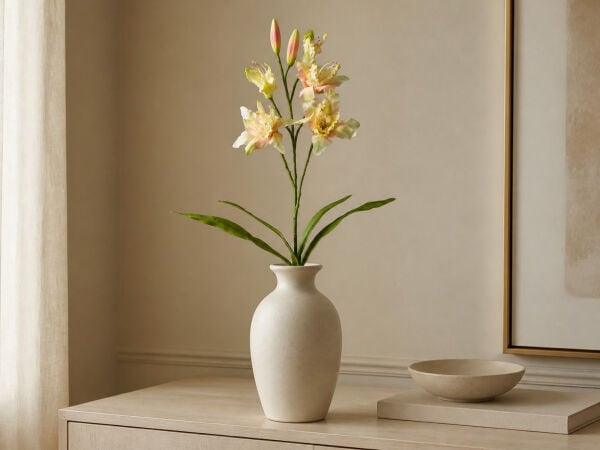 Yapay Lilyum Zambak Dalı 110 cm Somon