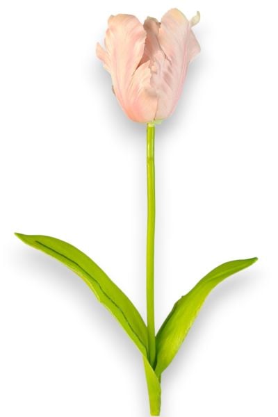 Islak Dokulu Pembe Yapay Lale Dalı 65 cm