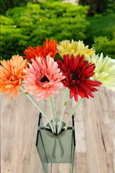 Yapay Çiçek Papatya Gerbera Pembe 55cm