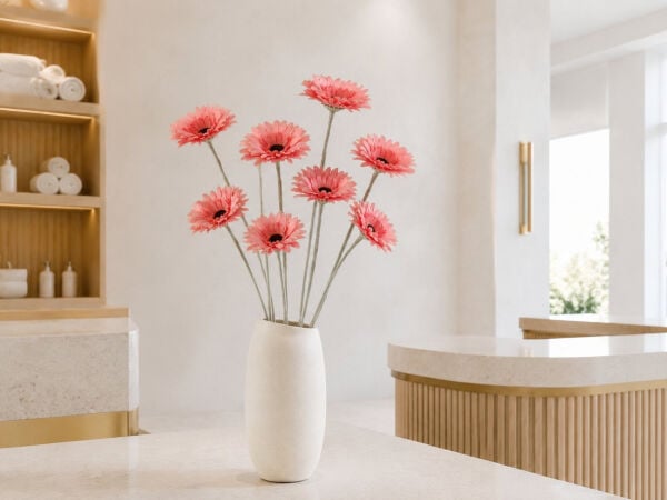 Yapay Gerbera Papatya 55 cm Açık Pembe