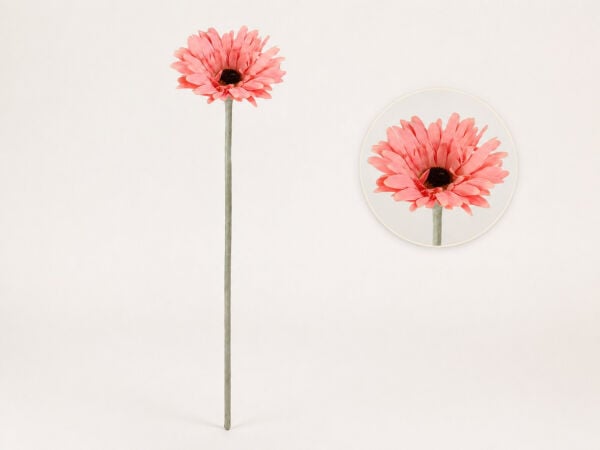 Yapay Gerbera Papatya 55 cm Açık Pembe