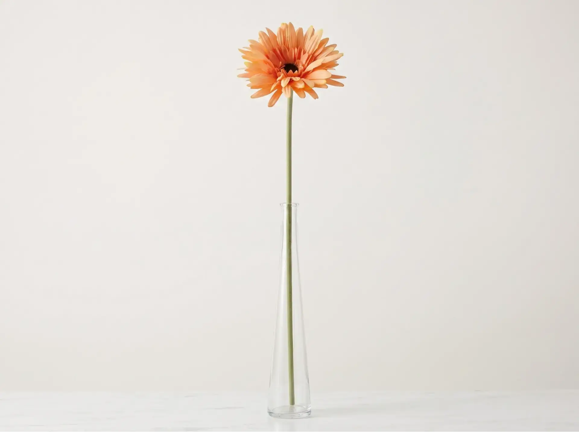 Turuncu Yapay Papatya Gerbera Dalı 55 cm