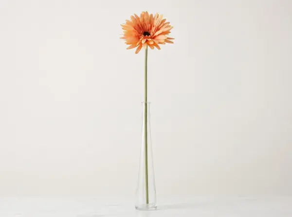 Turuncu Yapay Papatya Gerbera Dalı 55 cm