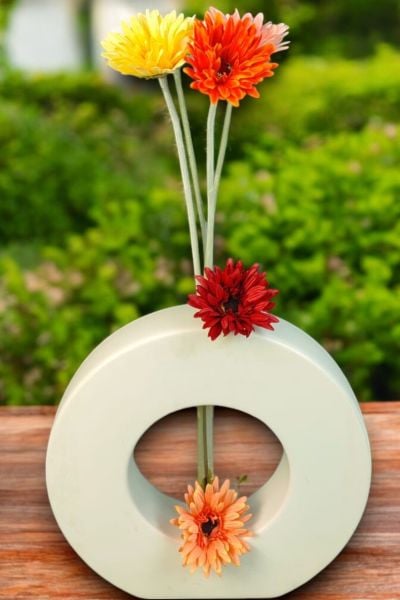 Yapay Çiçek Papatya Gerbera Bordo 55cm