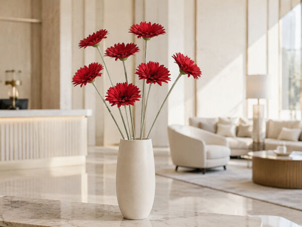 Yapay Gerbera Papatya 55 cm Kırmızı