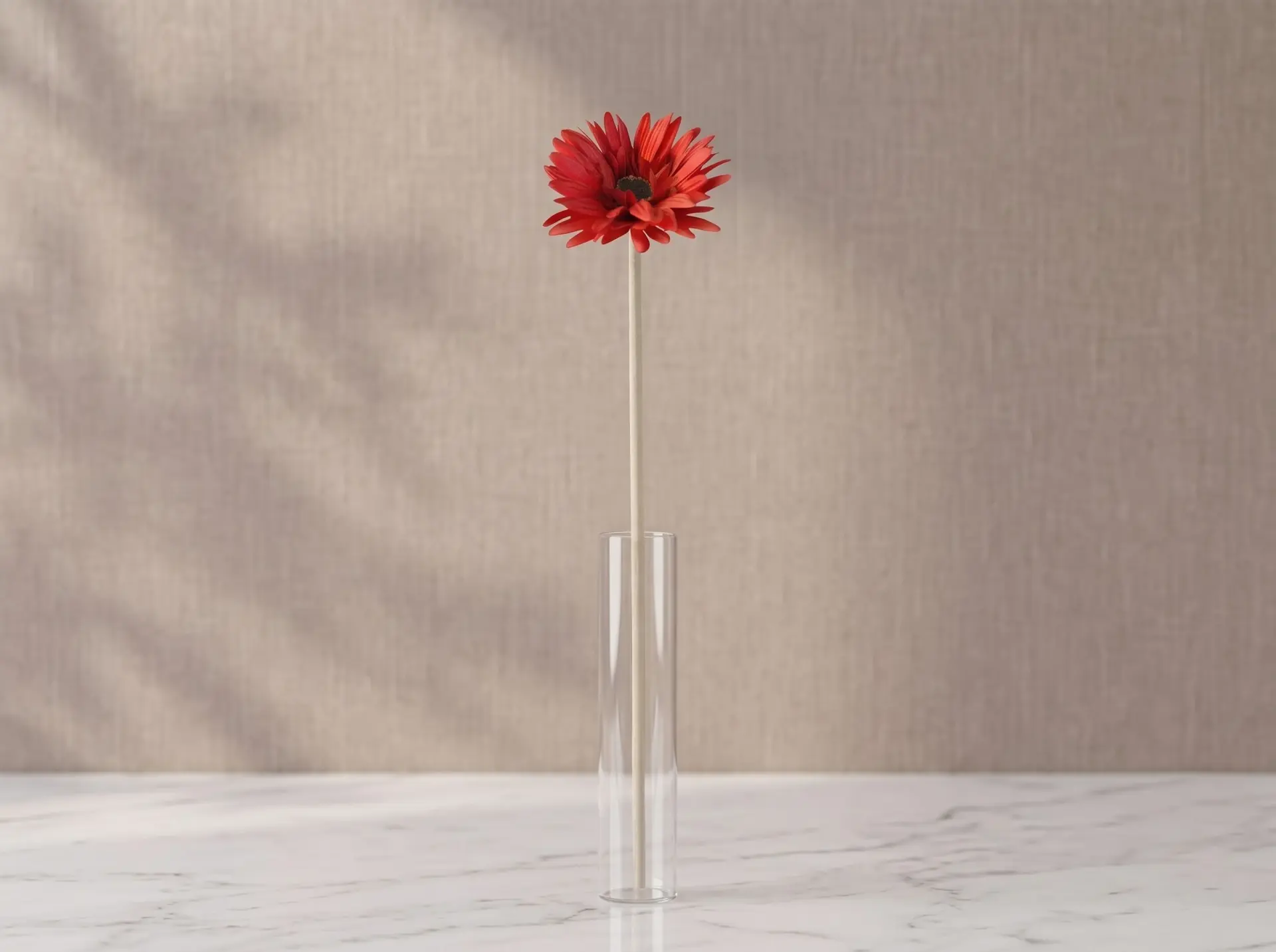 Yapay Gerbera Papatya 55 cm Kırmızı