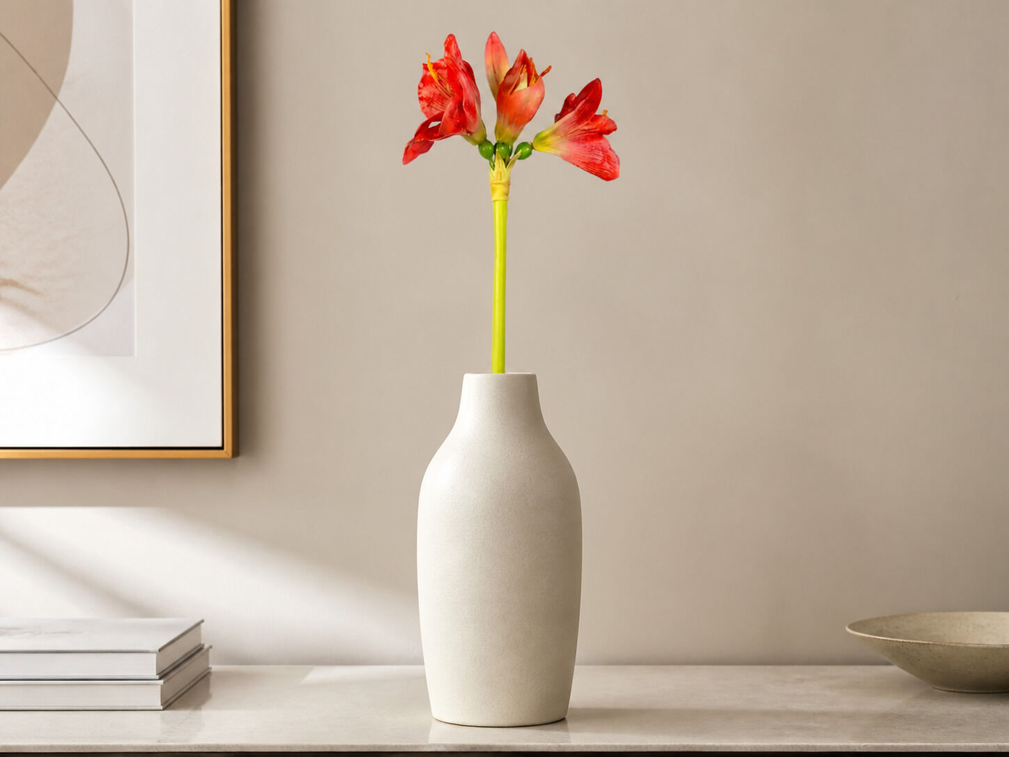 Yapay Amarilis 90 cm Kırmızı