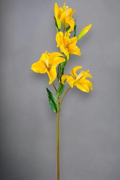 Yapay Çiçek Zambak Lilyum Sarı 90cm