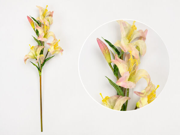 Yapay Lilyum Zambak Dalı 90 cm Pembe