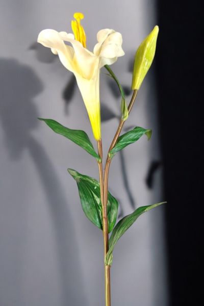 Yapay Çiçek Zambak Lilyum Beyaz 85cm