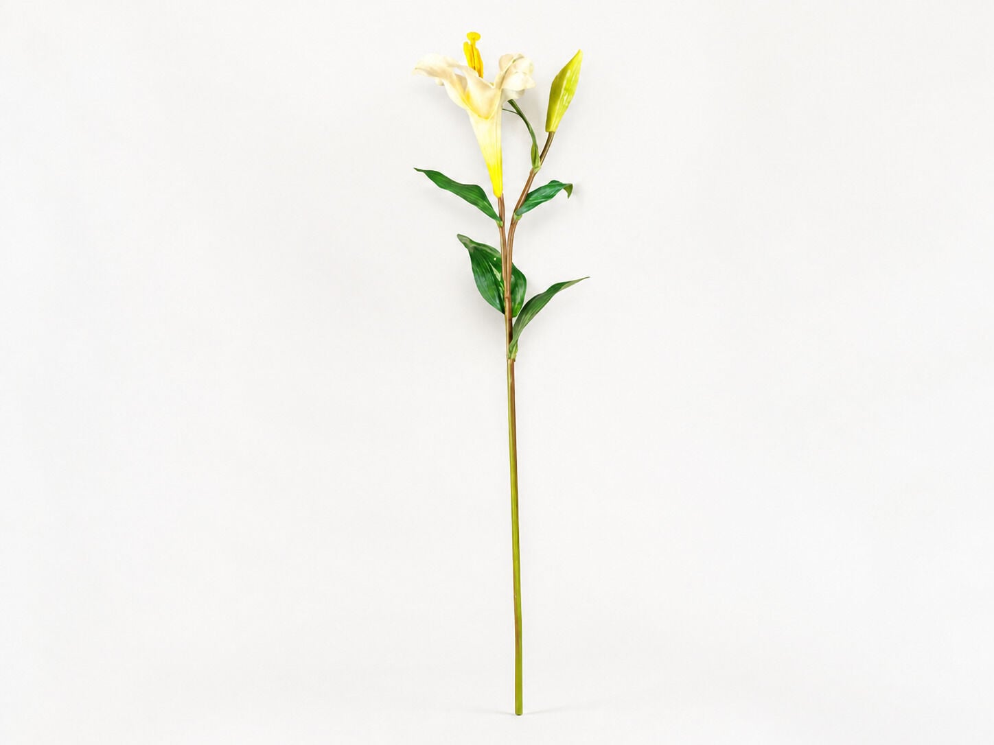 Yapay Lilyum Zambak Dalı 85 cm Beyaz