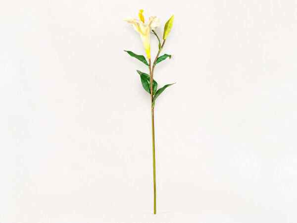 Beyaz Yapay Lilyum Zambak Dalı 85 cm