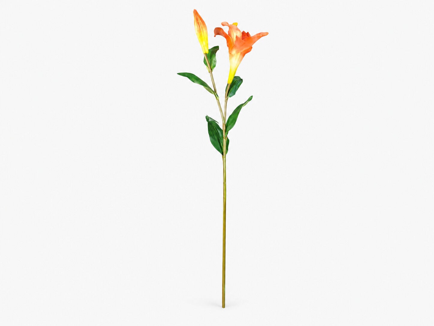 Yapay Lilyum Zambak Dalı 85 cm Turuncu