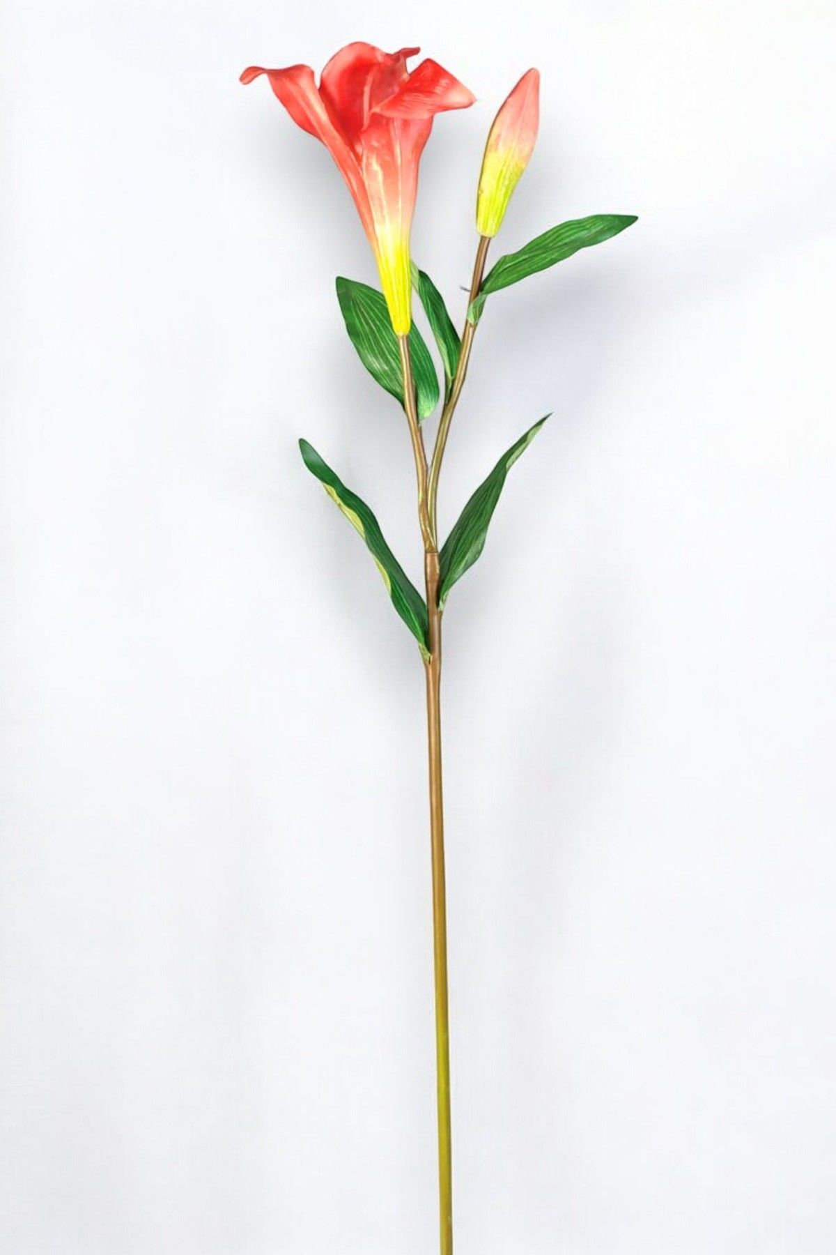 Yapay Çiçek Zambak Lilyum Kırmızı 85cm