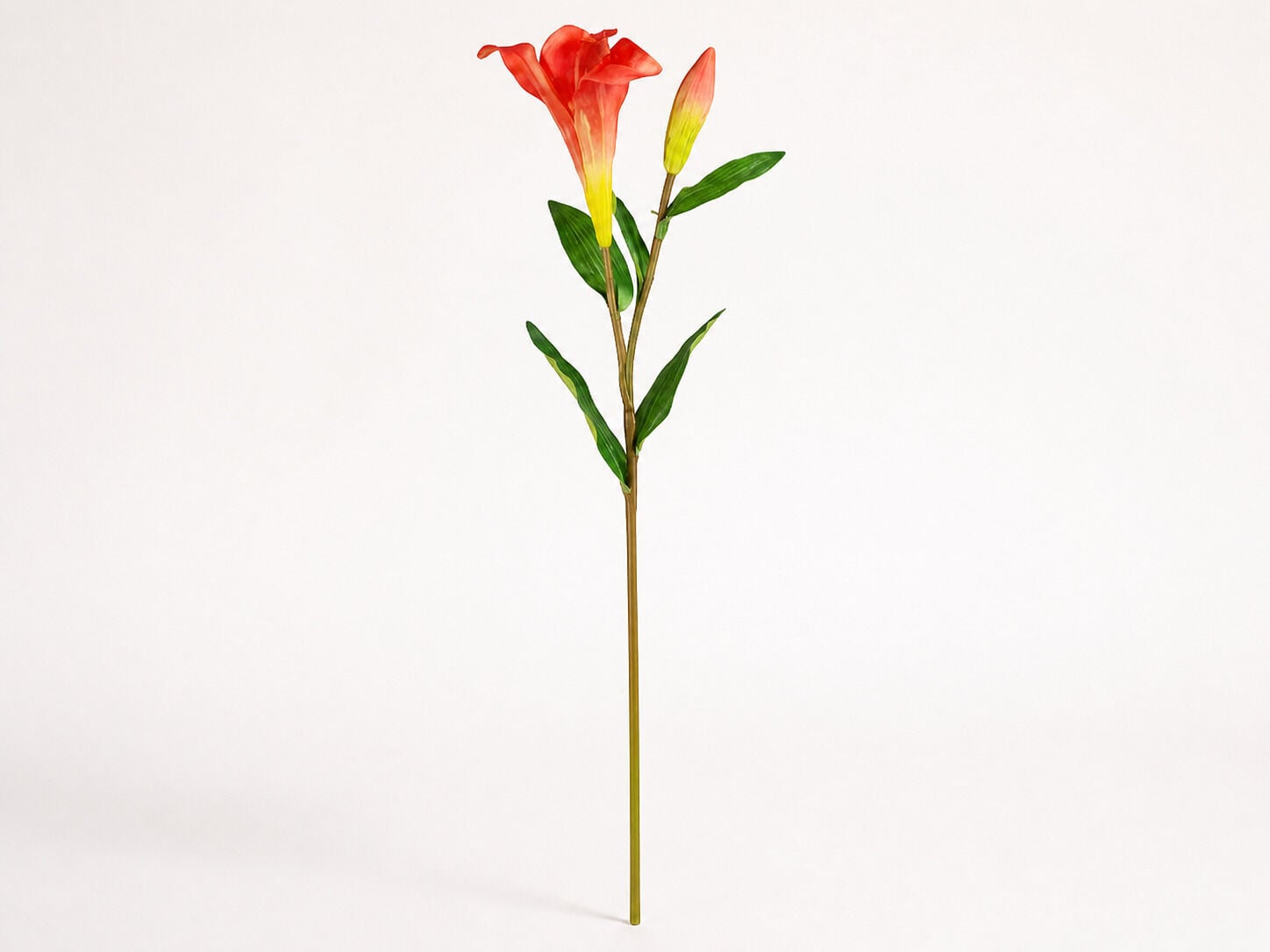 Yapay Lilyum Zambak Dalı 85 cm Kırmızı