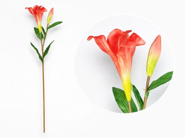 Yapay Lilyum Zambak Dalı 85 cm Kırmızı