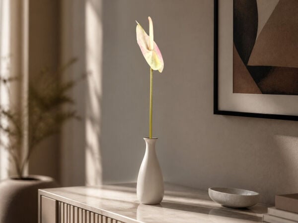 Yapay Antoryum 65 cm Pudra Pembe