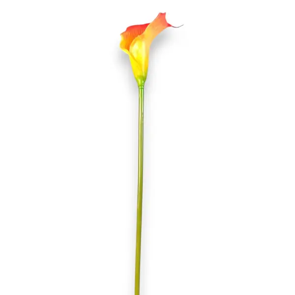Yapay Gala Çiçeği Islak Dokulu 55 cm Turuncu