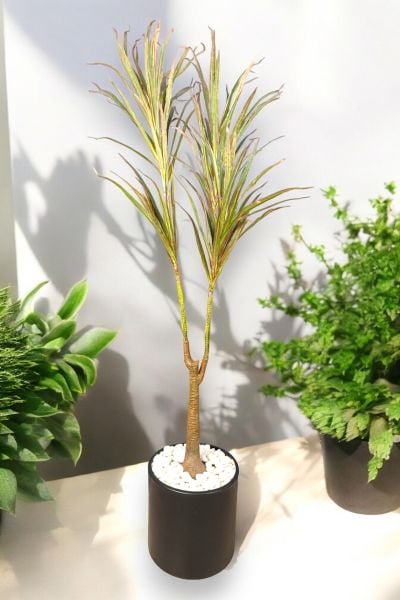 Yapay Bitki Dracena 150cm Yeşil & Kırmızı