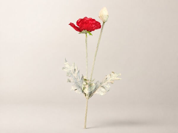 Yapay Gelincik Dalı 55 cm Kırmızı