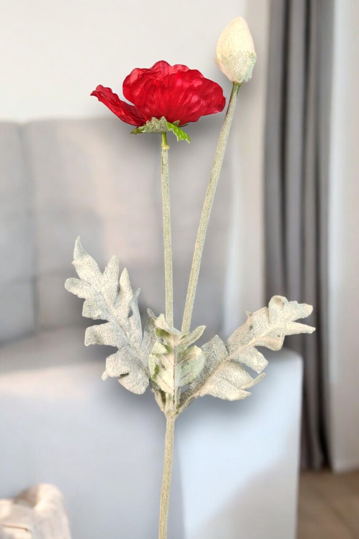 Yapay Çiçek Gelincik Kırmızı 55cm