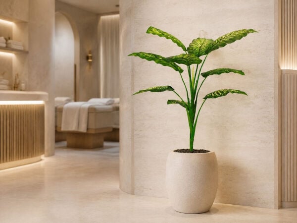 Yapay Difenbahya Ağacı Yeşil 100 cm Saksısız