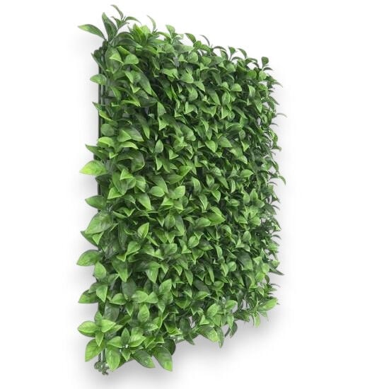 UV Korumalı Yapay Sarmaşık Çit ve Dikey Bahçe Plakası 50x50 cm - Defne Yaprağı
