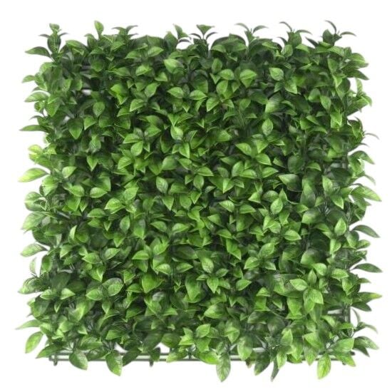 UV Korumalı Yapay Sarmaşık Çit ve Dikey Bahçe Plakası 50x50 cm - Defne Yaprağı