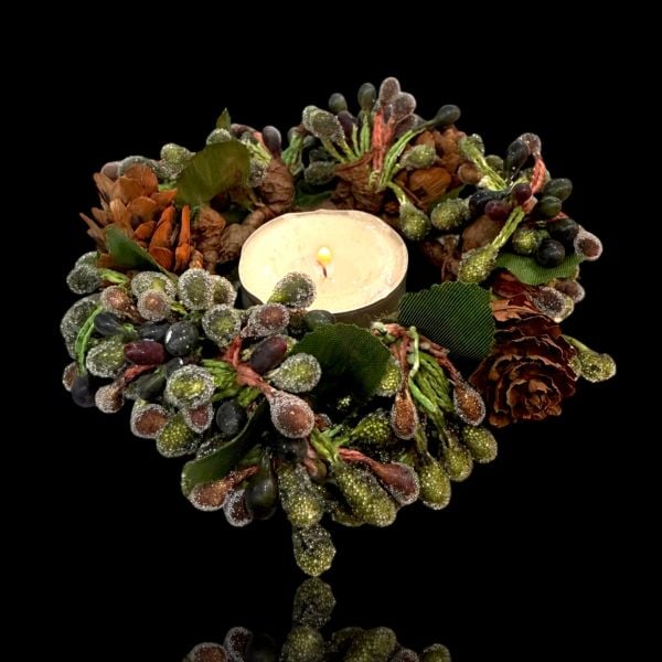 Mumluk Deluxe Masa Süsü Dekor Koyu Yeşil 13cm