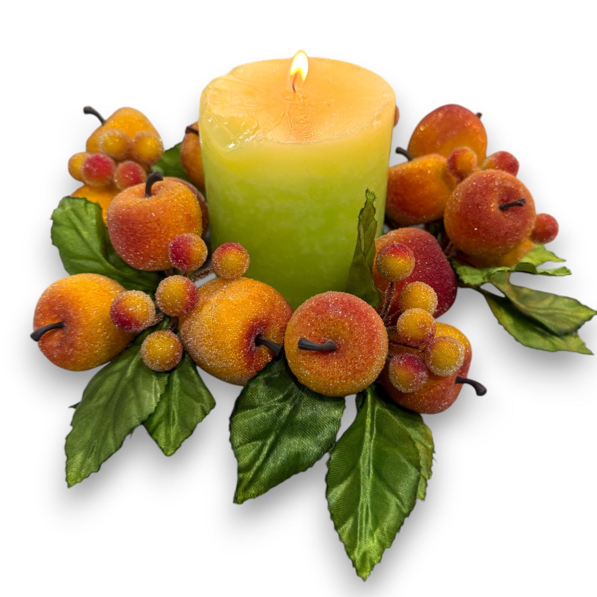 El Yapımı Deluxe Turuncu Masa Dekoru - Mumluk & Peçetelik (Amber Edition)