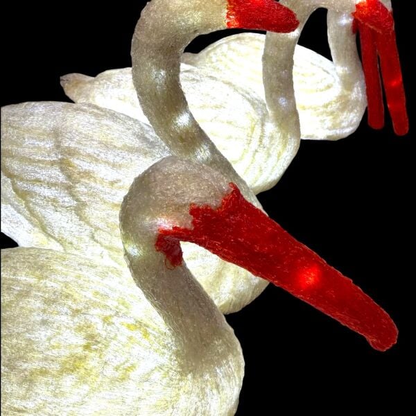 Led Işıklı Dekoratif Obje Kuğu