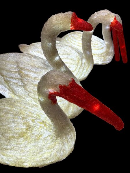 Led Işıklı Dekoratif Obje Kuğu