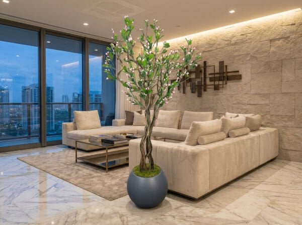 Premium Doğal Gövdeli Yapay Bahar Ağacı (220 cm)