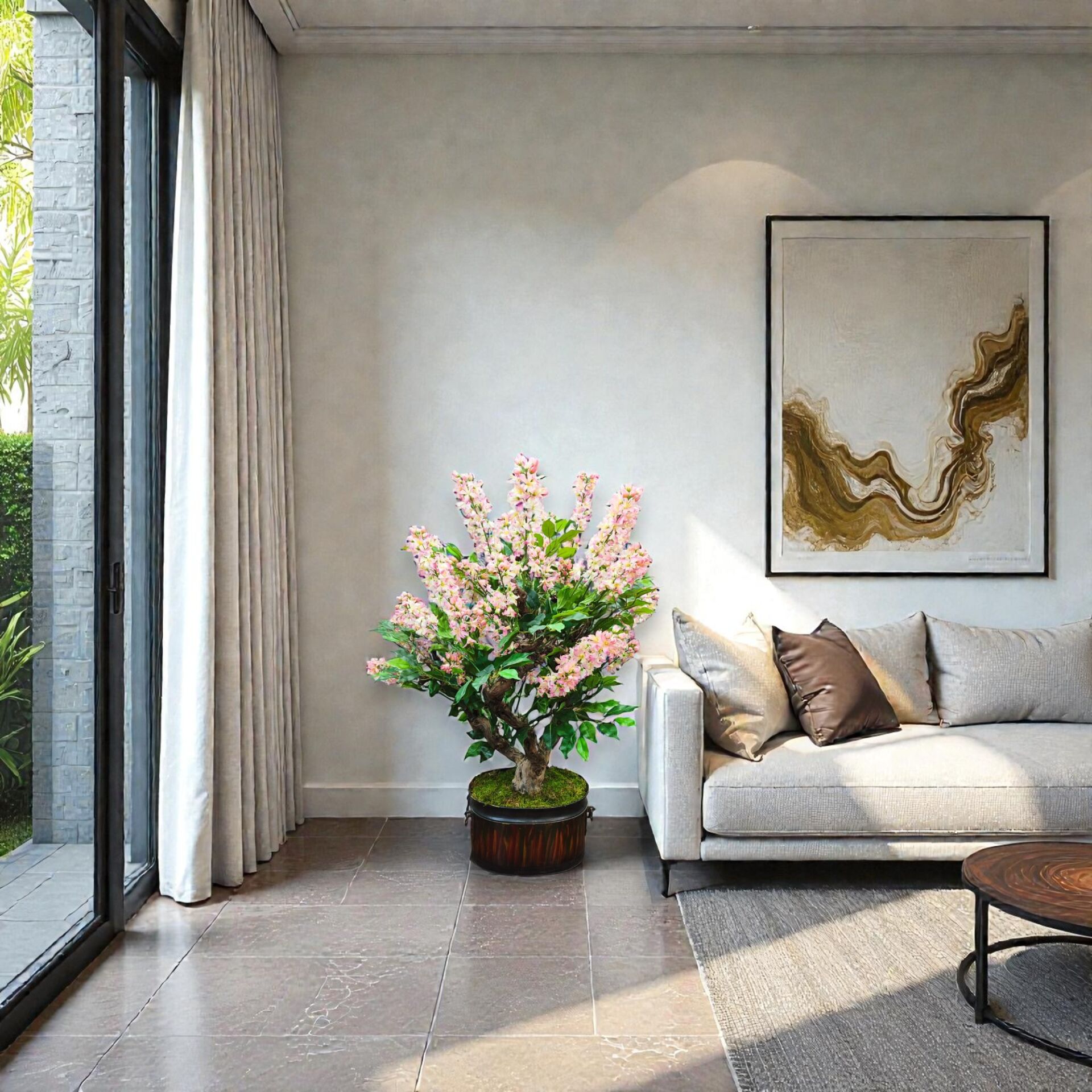 Dekoratif Eskitme Saksılı Bonsai Ağacı 120cm