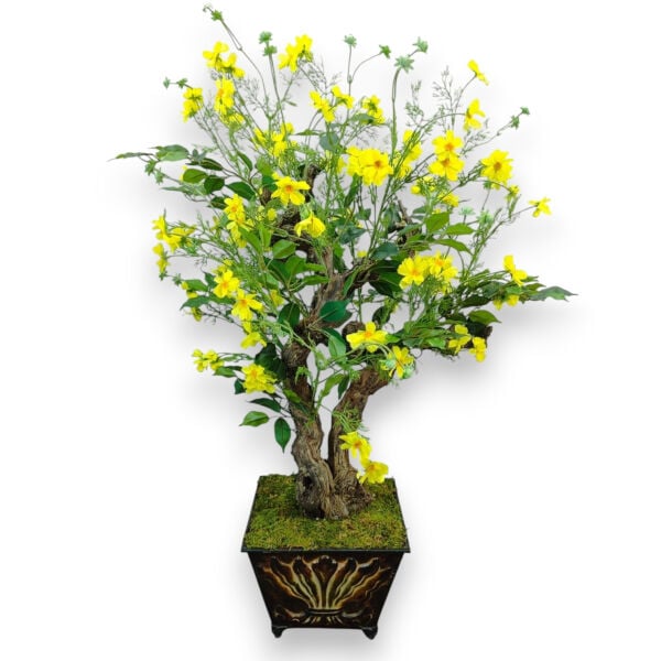Dekoratif Eskitme Saksılı Bonsai Ağacı 120 cm