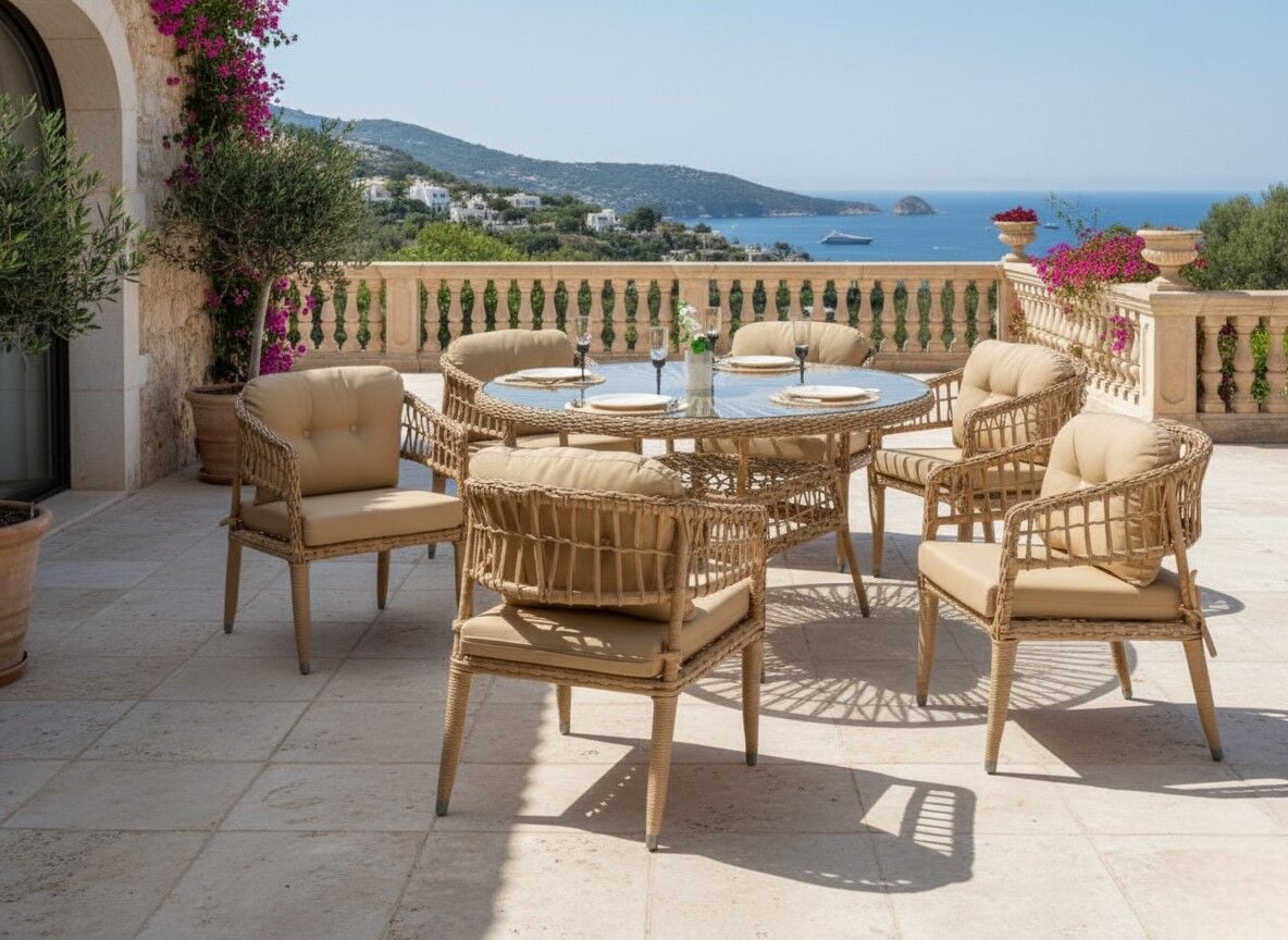 Rattan Bahçe Masa Sandalye Takımı Vita
