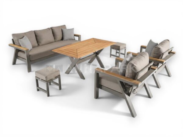 Laurena Oturma Grubu Gri